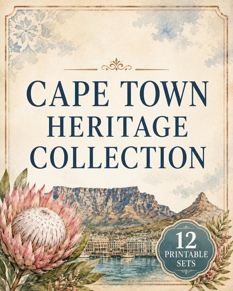 Cape Town Heritage Collection | 12 Printable Junk Journal & Papercraft Kits | Commercial Use